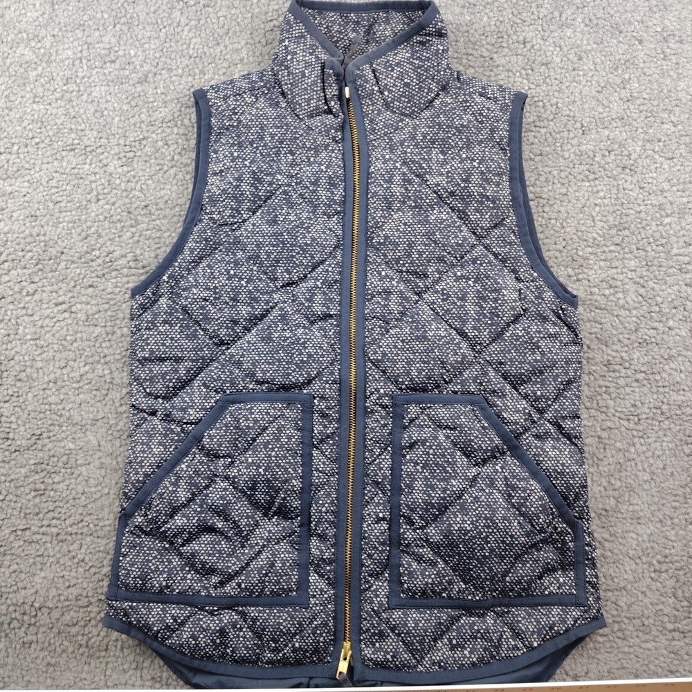 J.Crew Down Quilted Puffer Vest Women's XXS Blue
